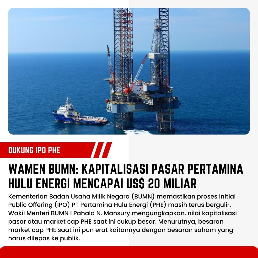 nadiapurwati89's tweet photo. WAMEN BUMN: KAPITALISASI PASAR PERTAMINA HULU ENERGI MENCAPAI USS 20 MILIAR
nilai kapitalisasi pasar atau market cap PHE saat ini cukup besar. besaran market cap PHE saat ini pun erat kaitannya dengan besaran saham yang harus dilepas ke publik. #pertamina #ptphe https://t.co/LKhpwHKIuU