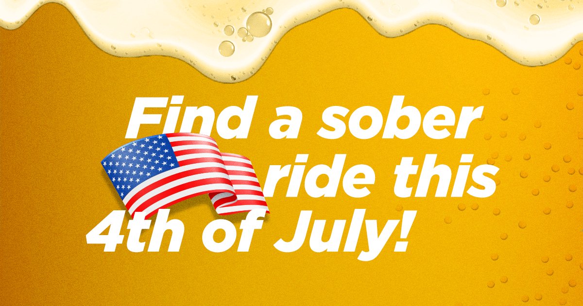 ⚠️ If you’re heading out to celebrate #IndependenceDay, please plan ahead and designate a sober driver. #BuzzedDriving is drunken driving!