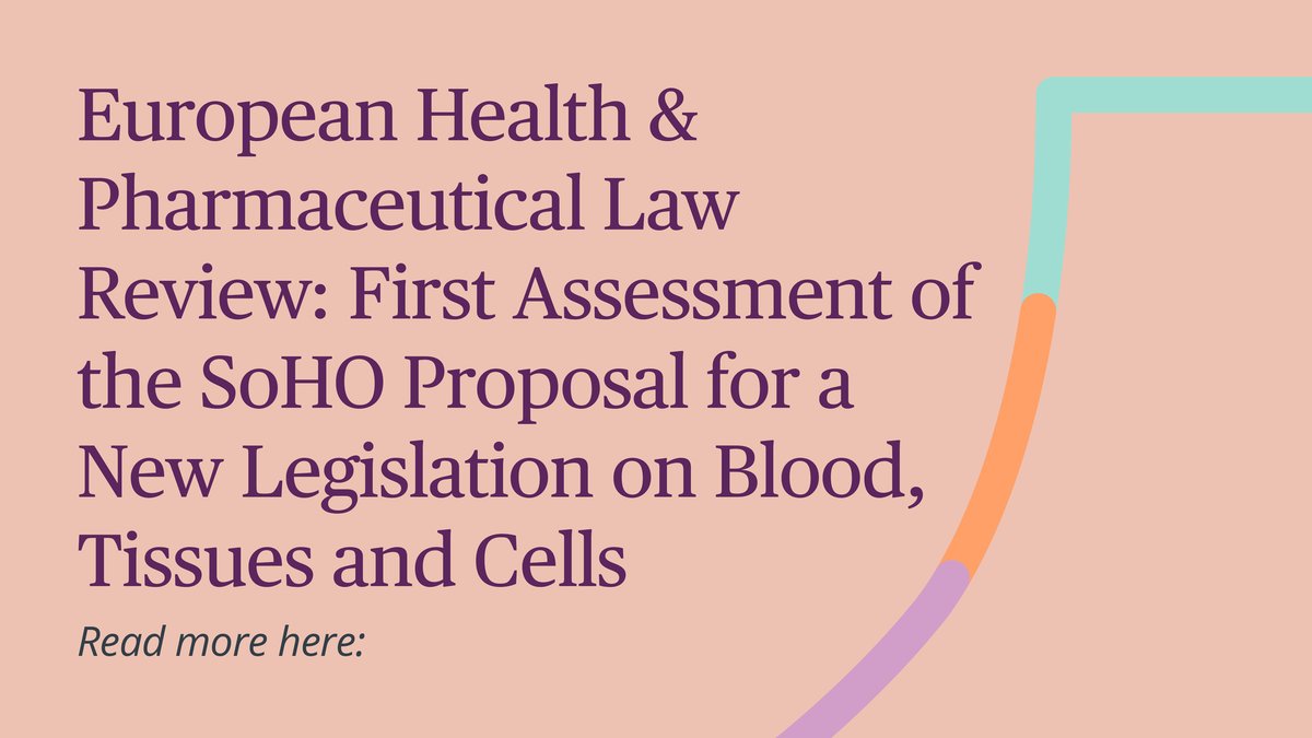 Check out our latest article in European Health &amp; Pharmaceutical Law Review, assessing the proposed Regulation on safety and quality of human substances. Learn about the challenges and potential impact on the blood, tissues and cells industry here: 2bird.ly/46wTiIh
