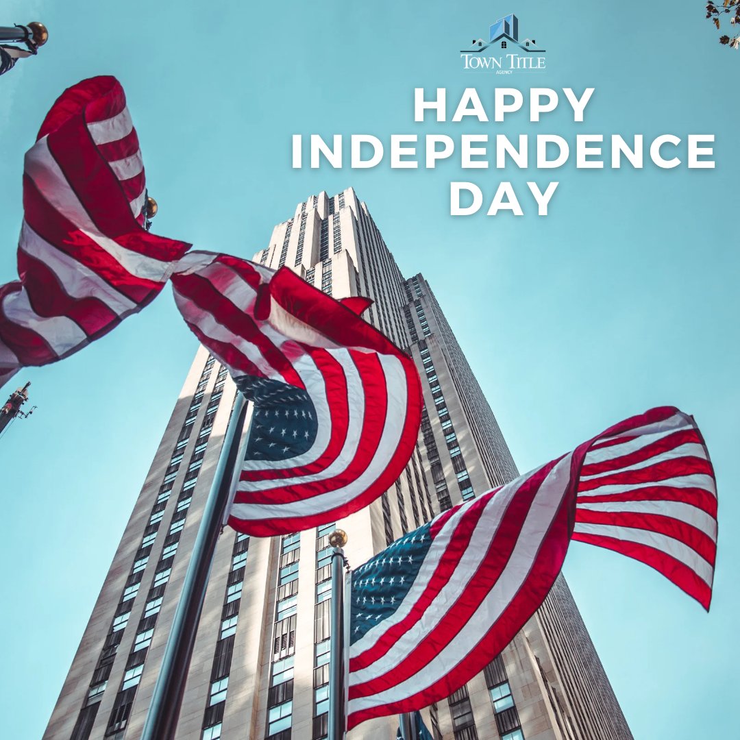 ChrisRotio's tweet photo. Happy Independence Day from Town Title Agency! Today we celebrate freedom, democracy, and equality. We are proud to serve our communities and uphold the values that make our country strong. Have a safe and happy Fourth of July! https://t.co/562f5Z4hni