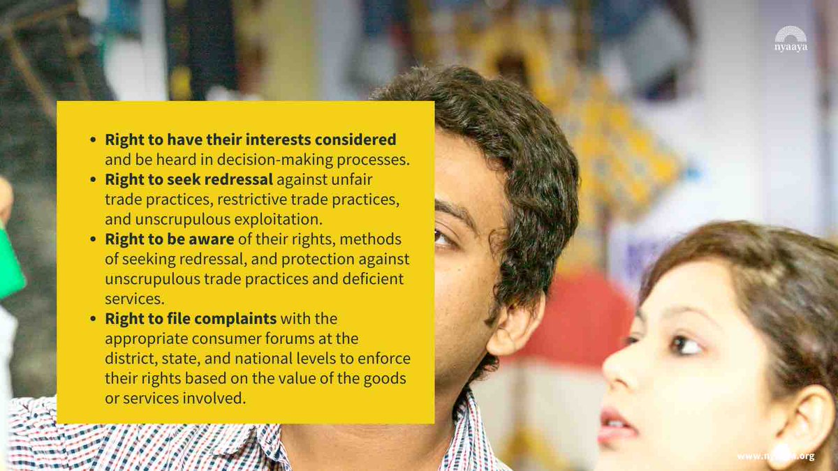 NyaayaIN's tweet photo. If you want to know more about how you can enforce these rights as a consumer in India, click the link https://t.co/Ld2TiZy3Zd
#Nyaaya #NyaayaExplains #LegalExplainers #IndianLaws #Consumer #Seller #ConsumerProtection #ConsumerProtectionLaws #IndianLawsExplained #Rights #Safety https://t.co/TRBZIRDhwb