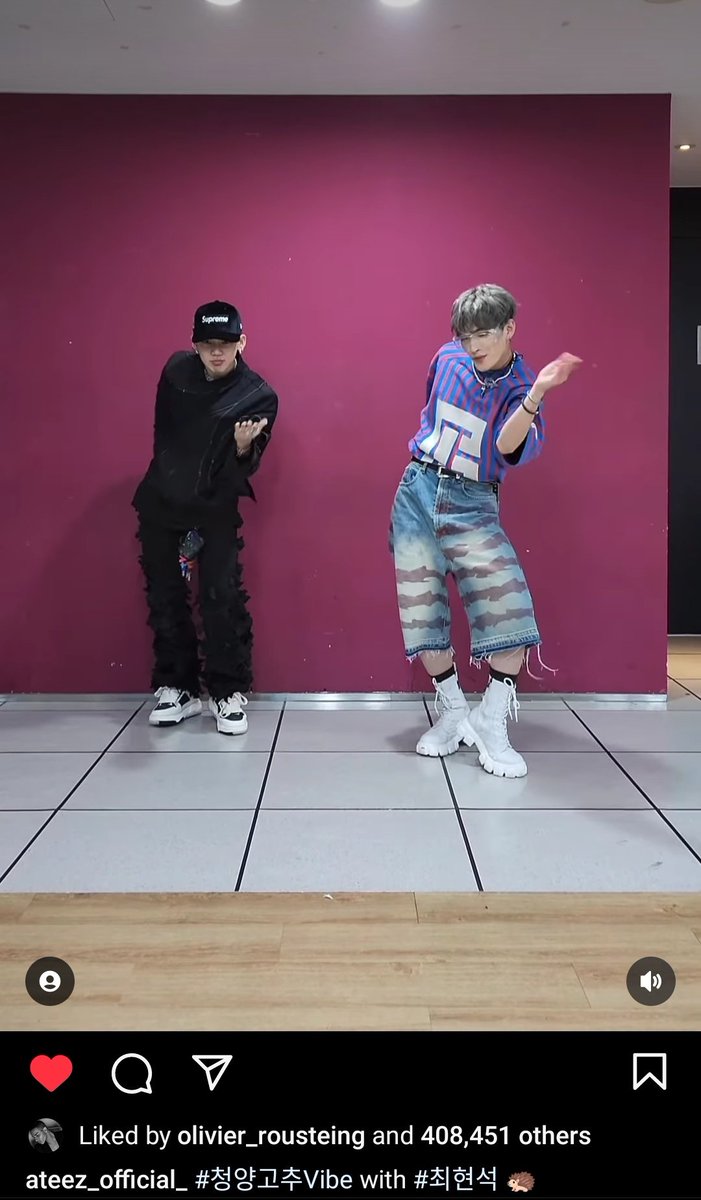 Olivier liked hongjoong's post and challenge video where he is wearing Balmain.
