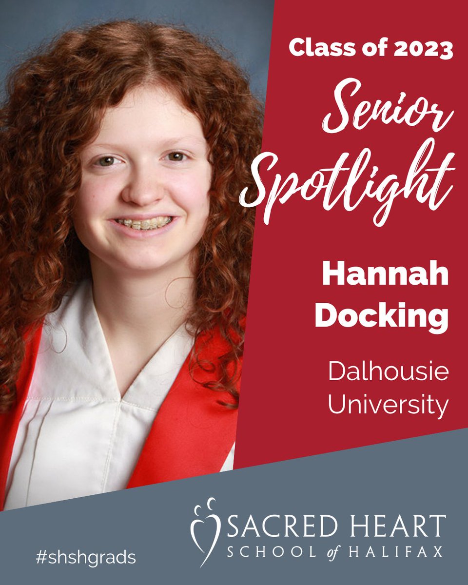 Put your hands together for graduate Hannah Docking, who is headed to @DalhousieU to begin the Integrated Science Program. We love your big ambitions, Hannah, and can’t wait to see what your future holds! #shshgrads #MySHSH #graduation