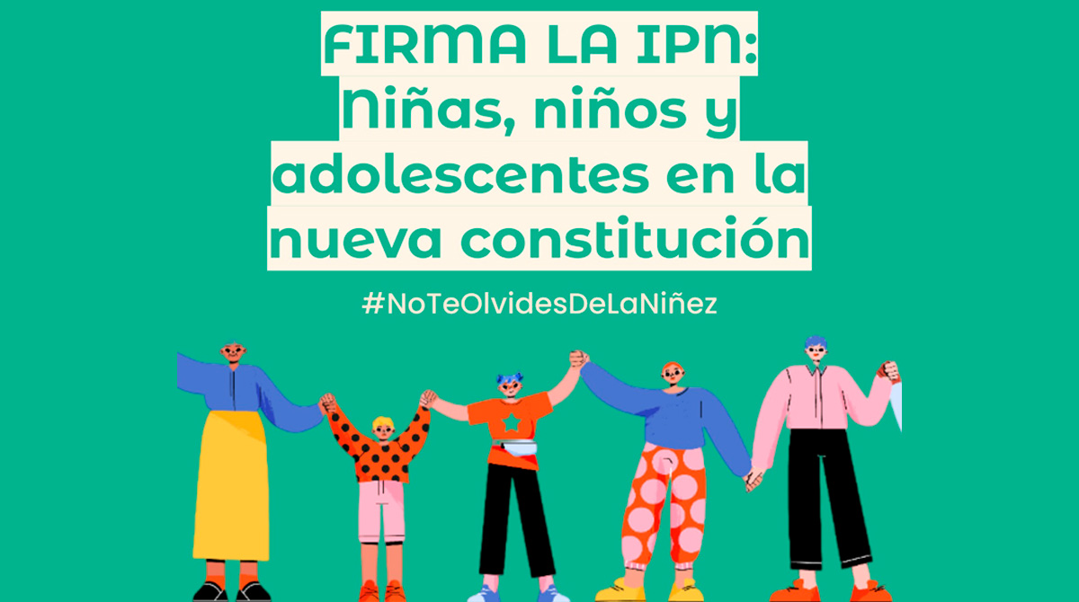 🚨 ¡Atención! ¿Quieres que los derechos de las niñas, niños y adolescentes de Chile estén garantizados en la #NuevaConstitución?
👉 Firma nuestra iniciativa popular para ayudar a la niñez aquí: bit.ly/3NCvRVw #NoTeOlvidesDeLaNiñez