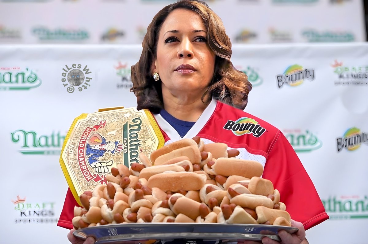 RT @realLesWhite: Shoutout to Joey Chestnut but everyone knows Kamala is the G.O.A.T. https://t.co/T92Et6B1Hh