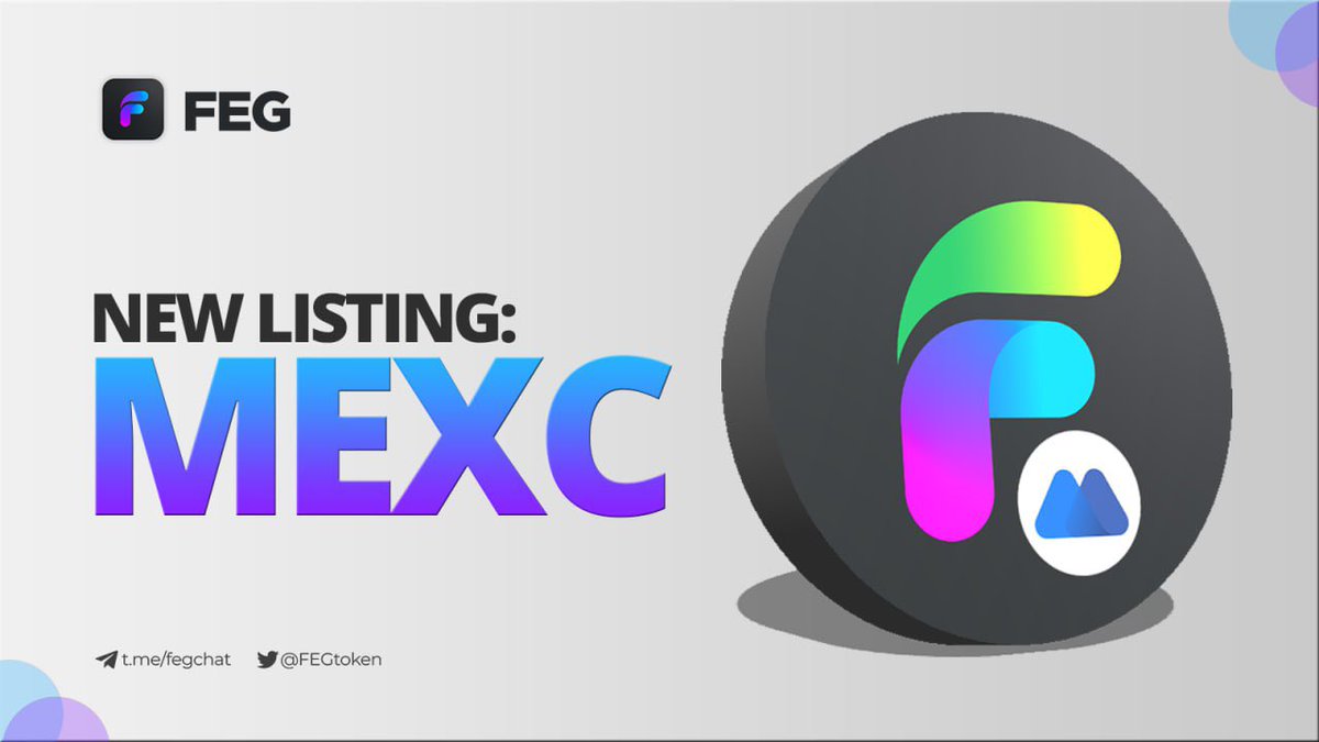 Ste_Cha78's tweet photo. #FEGtoken is thrilled to announce our listing with @MEXC_Official 🔥

Vote with $MX tokens to support the $FEG listing &amp; be part of the 186M in #FEG airdrop Kickstarter ! 

⏰ Voting period: 08:00 Jul 4 - 07:50 Jul 5 (UTC)

📈 FEGbsc Trading starts: 10:00 Jul 5 (UTC) 

#BNB #ETH https://t.co/E09mNI3aRx