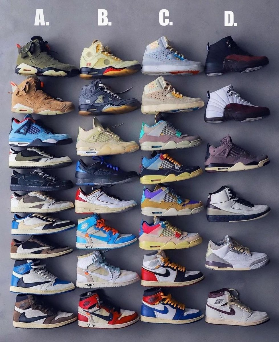 SneakerVisionz's tweet photo. Hmm... A, B, C or D? 🤔 https://t.co/jRWsWfmDFu