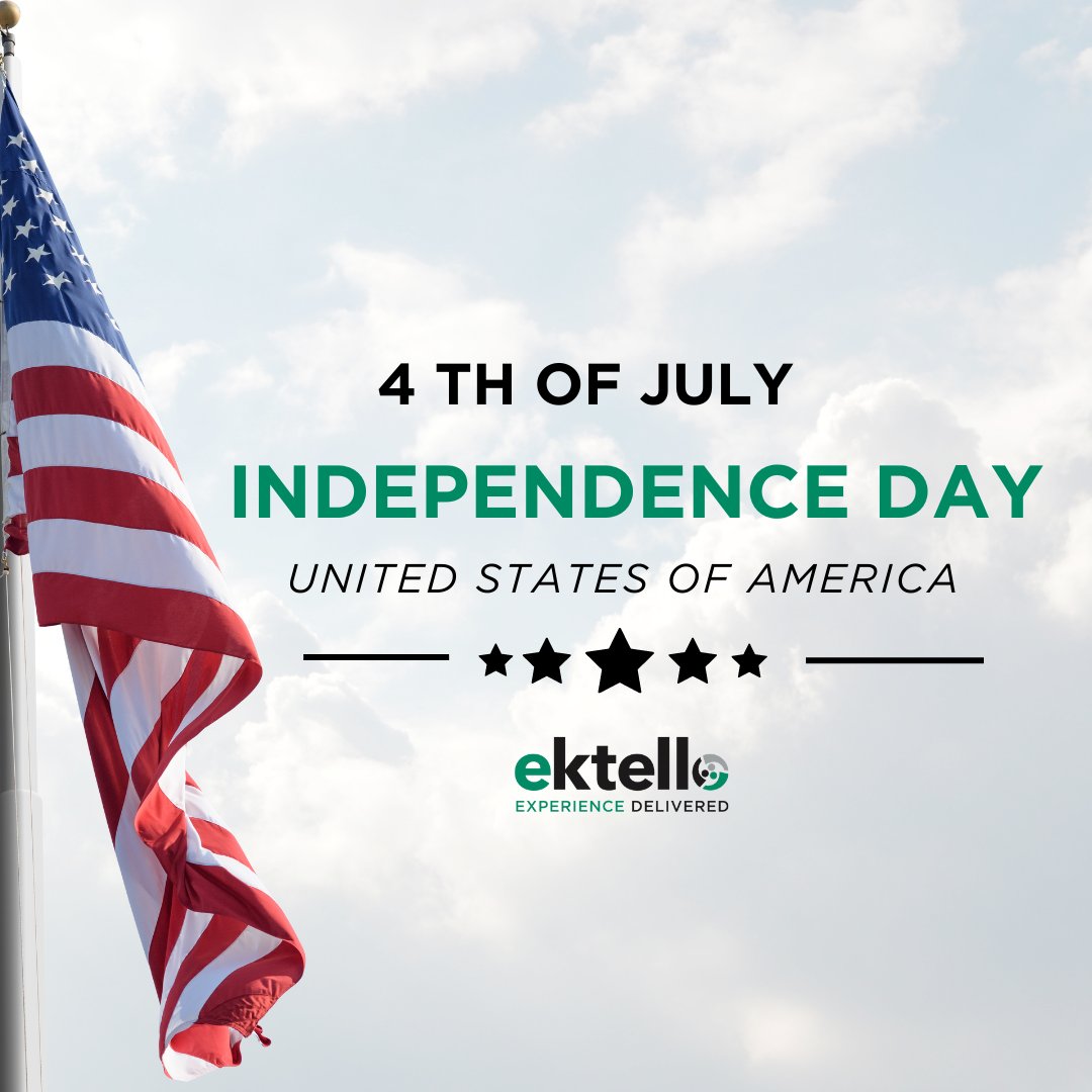 Happy #IndependenceDay from #ektello!

Today, we celebrate the spirit of freedom and the remarkable journey of our nation. Wishing you a day filled with pride, joy, and gratitude.

Happy 4th of July!

nsl.ink/aD3J

#TechCareers #ITJobs #MarketingJobs #IT #SearchJobs