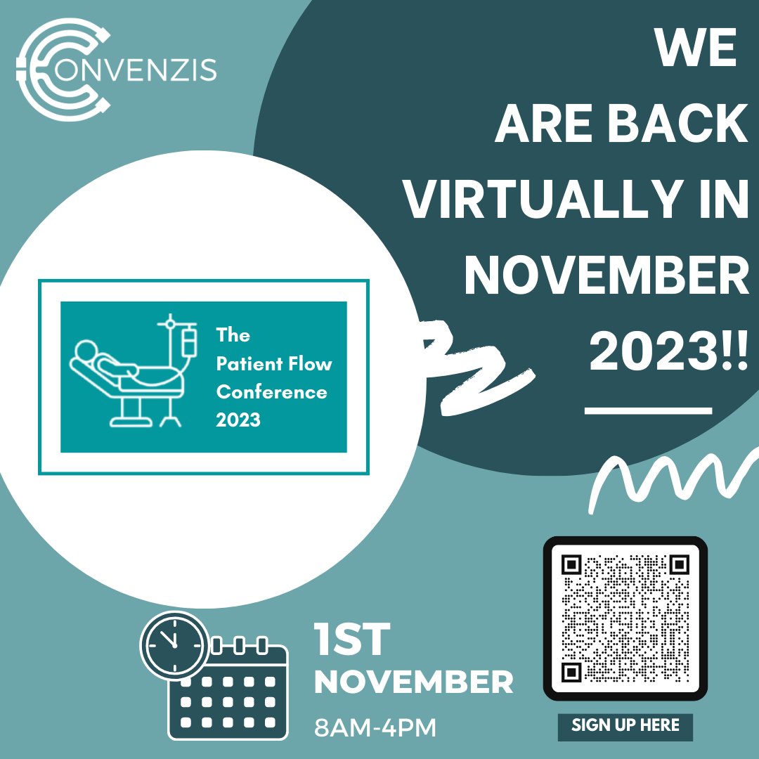 Convenzis_Group's tweet photo. A huge thank you to today’s speakers, sponsors and attendees at The Patient Flow Conference South!

The next conference in the series will be on the 1st November virtually.

More information here...👇
https://t.co/qTPHoGa5aq

#virtual #conference #healthcare https://t.co/sPHZMUVVCU
