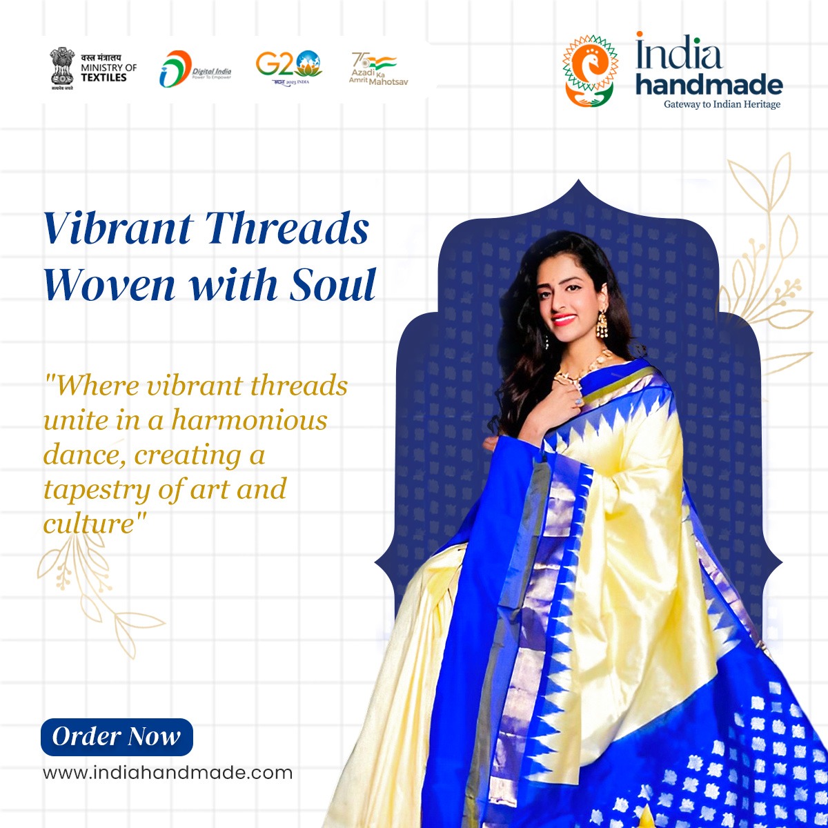 Indiahandmade_'s tweet photo. Experience the #beauty of #Ikat sarees, named after a charming town famous for #handloom sarees in #Karnataka.

Adorned with temple tower patterns, these #sarees are crafted from pure #silk with delicate motifs.

@TexMinIndia @_DigitalIndia @NIFT_HO https://t.co/YwvRsITKEc