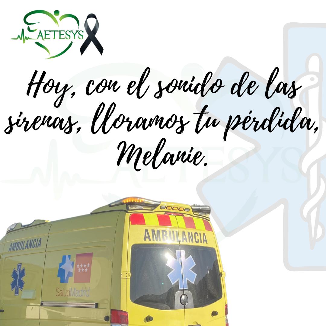 Aetesys_Naciona's tweet photo. Te damos el último adiós con nuestras sirenas abriéndote paso al cielo🚑✈️.

Estás en nuestros corazones.❤️🚑
@SUMMA112
@EmergenciasMad 
@Serveo_com 
@IdiazAyuso
@AlmeidaPP_ 
@DiarioTES 
@TSanitariosc1 
@SAMUR_PC 
#TESVISIBLE https://t.co/fck2l7gWv5