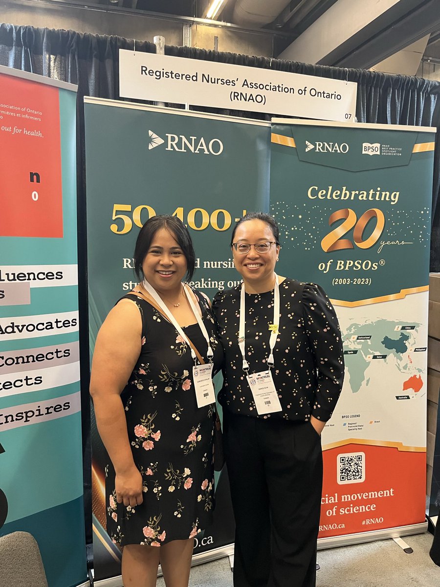 GraceSuvaRN's tweet photo. I am honoured to present with Genevieve Catalan, RN from Anishnawbe Mushkiki on their experiences with the Indigenous-focused #BPSO program. Chi Miigwetch to the first group of Indigenous-focused #BPSOs! #ICN @RNAO @mamawaypct @CHIGAMIK @lesagem55 @DorisGrinspun @INAIG_RNAO https://t.co/w5hROA17gz