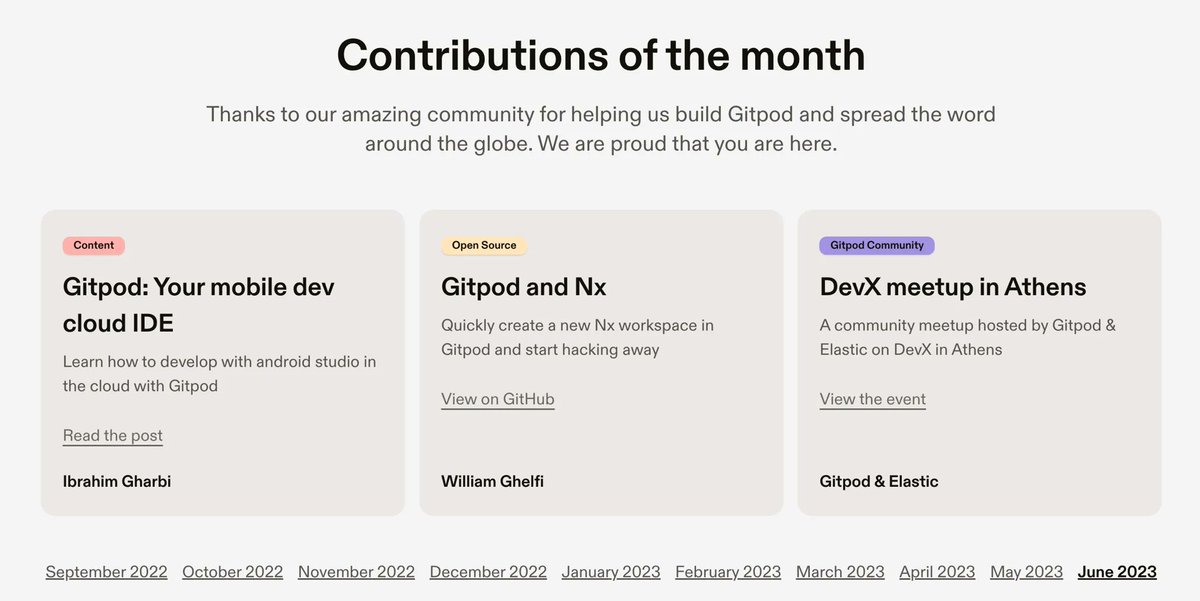 ona_hq's tweet photo. Thank you to our top contributions in June!
✨ @__brah wrote a blog post about developing with android studio in the cloud
✨ @trumbitta updated gitpod-nx to work with Nx v16
✨ #GitpodAthens meet-up kicked off with our friends from @Elastic 🇬🇷
https://t.co/Rs66RsRlQ8 https://t.co/auhQQ06FqA