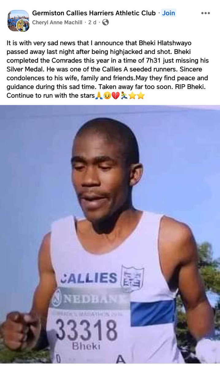 #TrapnLos
#IPaintedMyRun
Rest well My top runner... I finished with you #comrades2023...
Very very sad Story 😭😭😭...