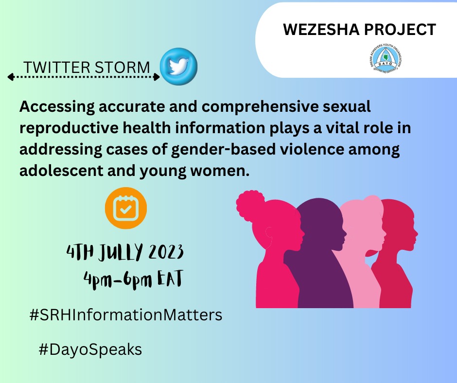 Gender based violence cases have been on the rise in our communities, we need to address this issue by enhancing access of accurate information. #SRHInformationMatters
#DayoSpeaks
