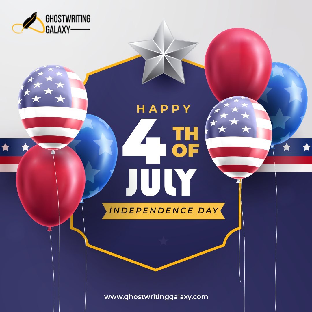 MilaHazel4's tweet photo. Happy Independence Day, America, from Ghost Writing Galaxy! Raise those flags with pride and let your patriotic spirit take flight. Let's joyfully commemorate the birth of our nation and the unwavering strength of its citizens. 🇺🇸 #TrendingNow #IndependenceDay #4thofJuly2023 #USA https://t.co/JY6rmXyc1W