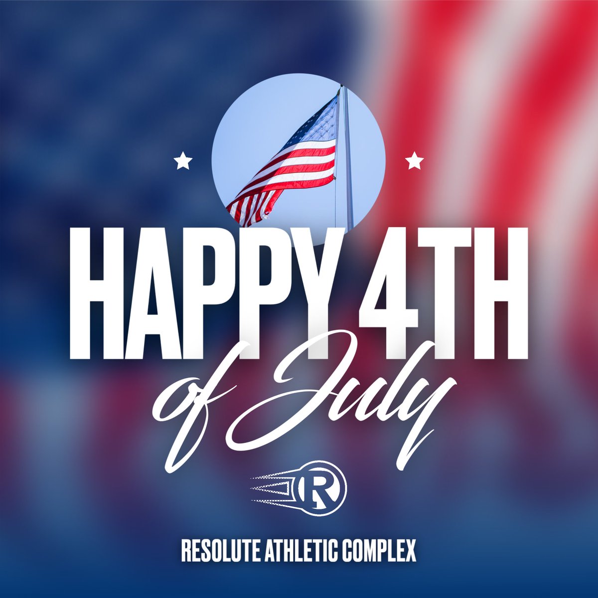 Happy 4th of July from all of us at Resolute Athletic Complex. Just a heads up that the facility will be closed today; Adult soccer leagues will resume Wednesday, July 5th. Thank you and enjoy the day!
