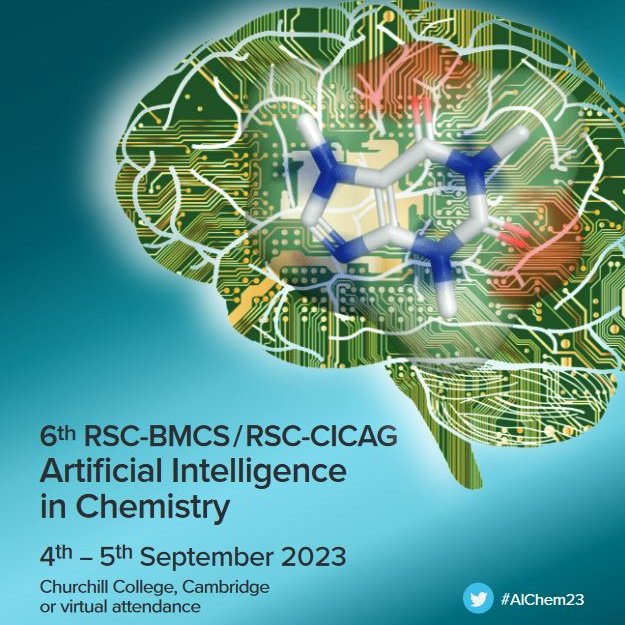 1 WEEK LEFT to register for the 6th <a href="/RSC_BMCS/">RSC BMCS</a> /RSC-CICAG Artificial Intelligence in #Chemistry 04-05/09/23. rscbmcs.org/events/aichem2… #AI #ArtificialIntelligence #MachineLearning #ML #DataScience #MachineIntelligence #Data #Science #AIChem23