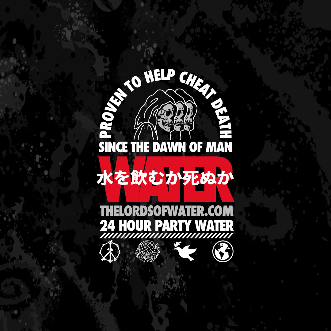 Quench your thirst with our latest one-pager for @thelordsofwater 💦 Fun collab with our friends <a href="/ilovedust/">ilovedust</a> and <a href="/_Goldenwolf_/">Golden Wolf</a>  on the animations and illustrations. #drinkwaterordie 💀