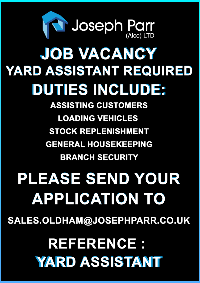 #jobvacancy #lookingforjob #job #yard #apply #application #cv #yardassistant #oldhamhour #manchester #Oldham