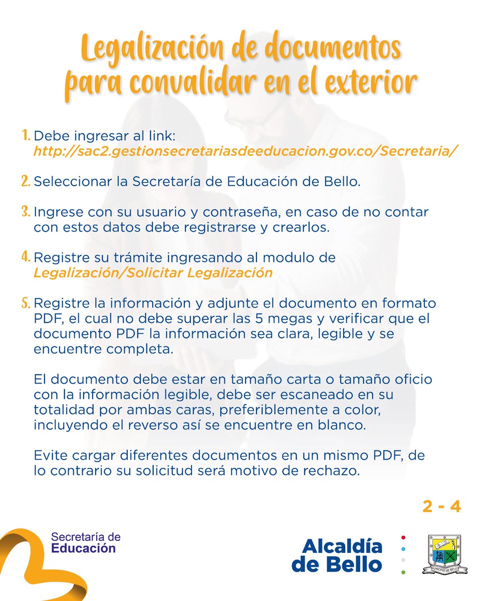 BelloEduca's tweet photo. 🗂️ Si tienes documentos para convalidar en el exterior, ya no es necesario hacerlo presencial.

💻 Sigue las instrucciones y haz tus trámites en línea.

#BelloEduca
#PorElBelloQueQueremos 🧡 https://t.co/0dRt2I6yEA
