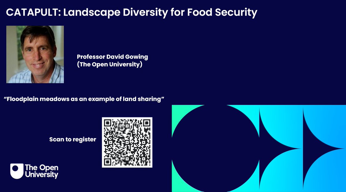 Introducing our third speaker for the Landscape Diversity for Food Security workshop.  This time, focusing on Floodplain meadows.  Scan the code to register for this important day.. #sustainablelandscapes
#foodsecurity