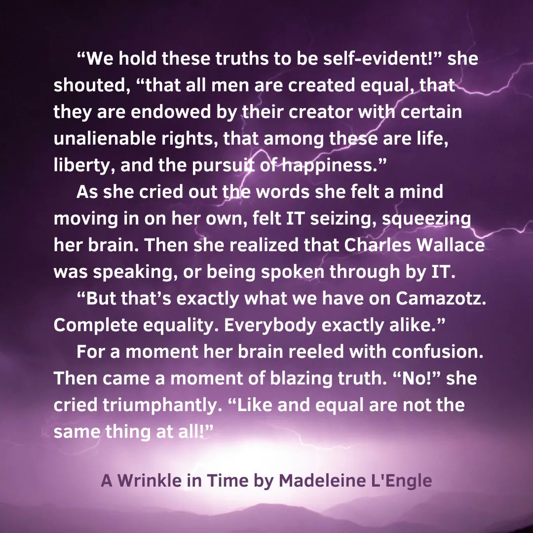 For a moment her brain reeled with confusion. Then came a moment of blazing truth. “No!” she cried triumphantly. “Like and equal are not the same thing at all!”