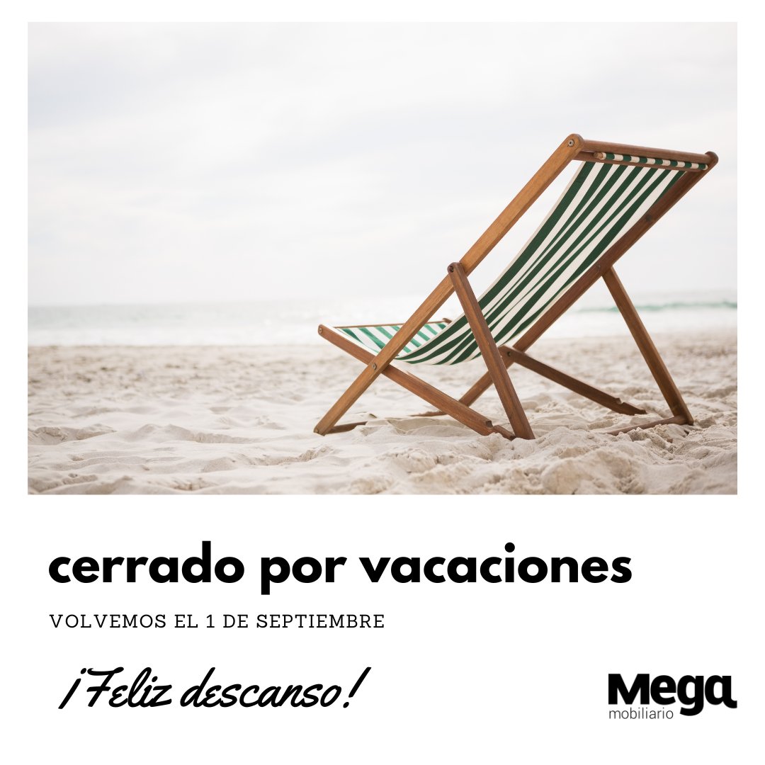 megamobiliario's tweet photo. ⛱ #MegaAmigos, cerramos por vacaciones! Estaremos de vuelta el 1 de septiembre. Vendremos con las 🔋 pilas cargadísimas para seguir haciendo lo que nos apasiona: muebles de diseño, calidad y #madeinSpain.
Os deseamos ¡Feliz descanso! #MegaMobiliario
👉https://t.co/vkUqT4QIQR https://t.co/xKhQzVM2zq