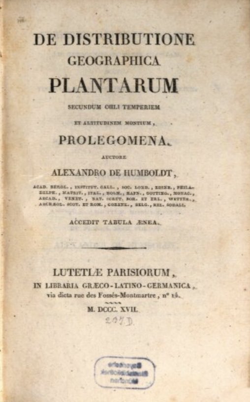 Writing today on Hase’s role in Alexander von Humboldt’s Latin publications. Hase provided lists of Latin vocabulary for his friend’s De distributione geographica plantarum (1817) and later translated a work. For a piece on Hase’s use of the classical languages in 19thc. #19Write