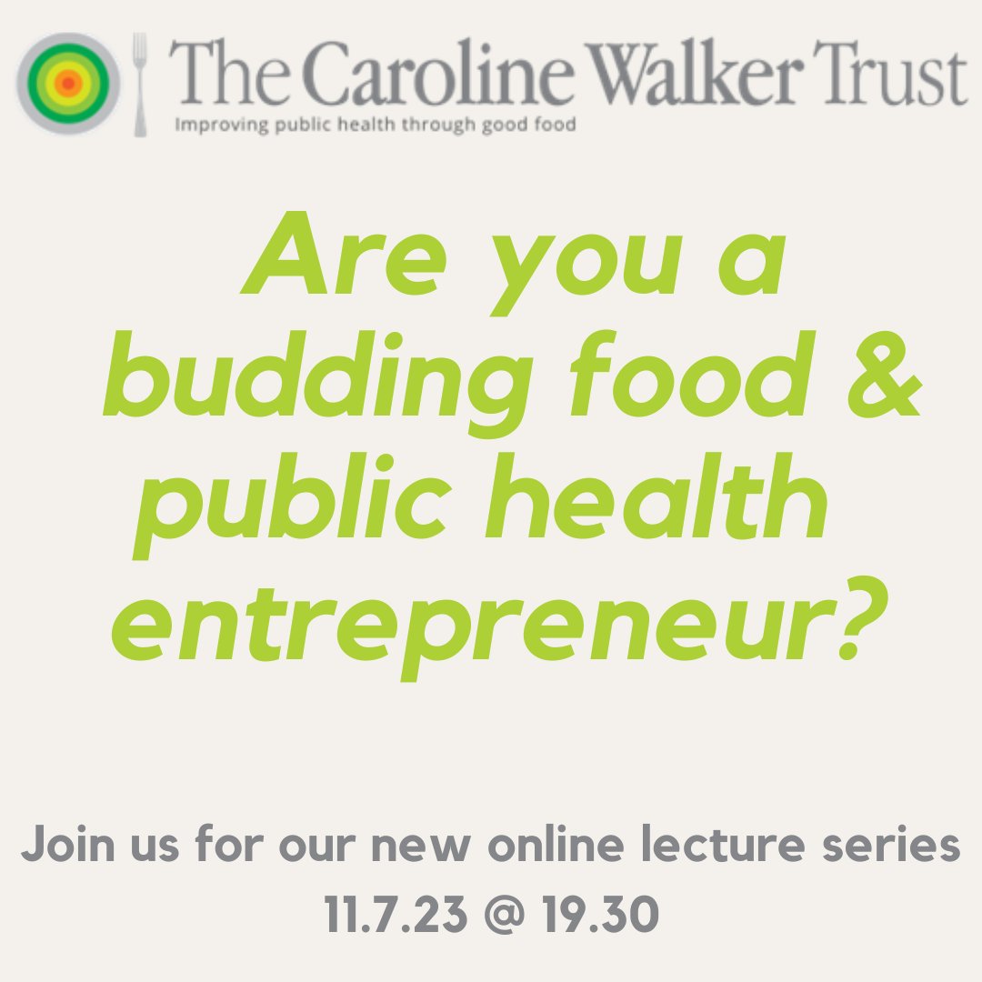 Spaces are going fast, to grab your spot at our first online lecture as part of our ‘Improving food & public health as an entrepreneur' series, visit our website or Visit bit.ly/43TdO41 for more details, @drlaurawyness @lucywilliamsonnutrition @AfN_UK_ @NutritionSoc