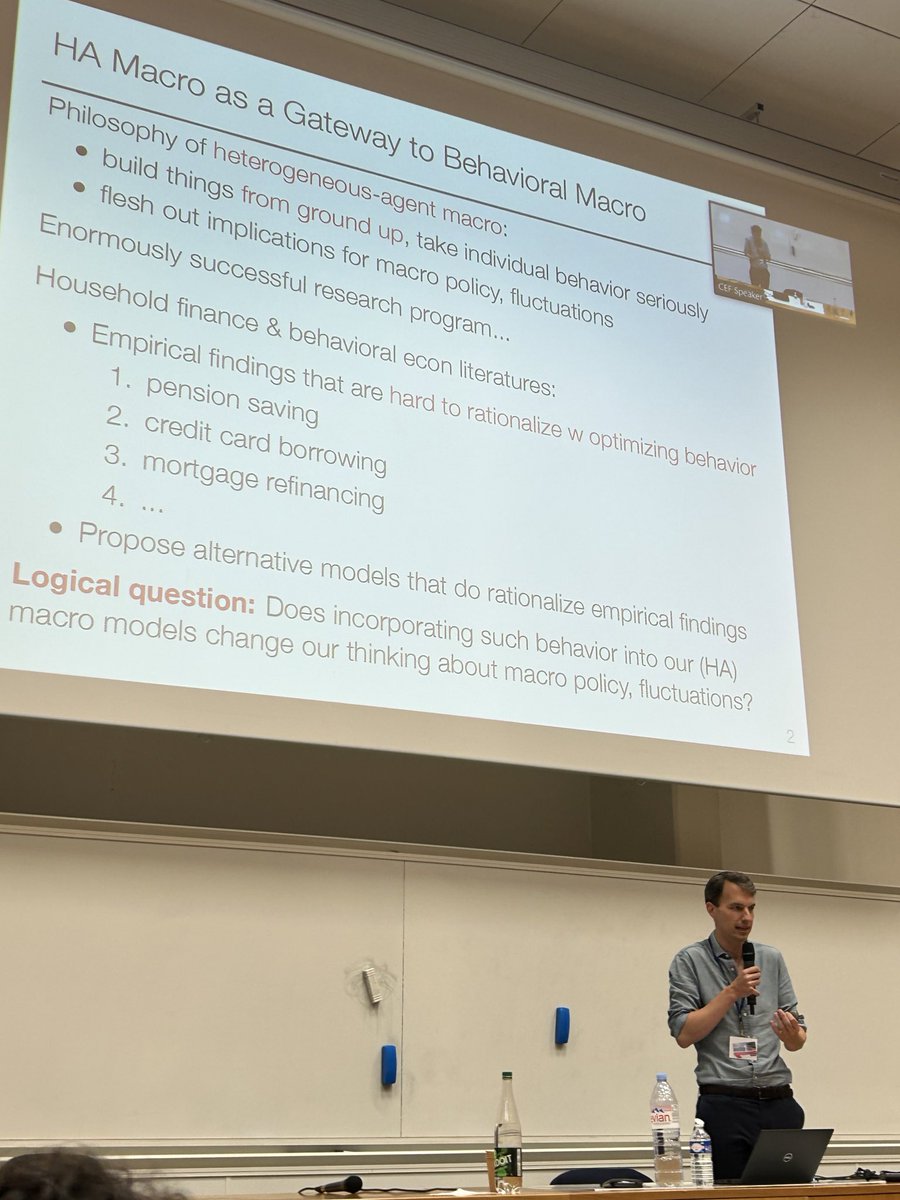 JEDC Plenary talk by <a href="/ben_moll/">Ben Moll</a> on “Heterogeneous-Agent Macro as a Gateway to Behavioral Macro” at #CEF2023 
Slides here: benjaminmoll.com/wp-content/upl…