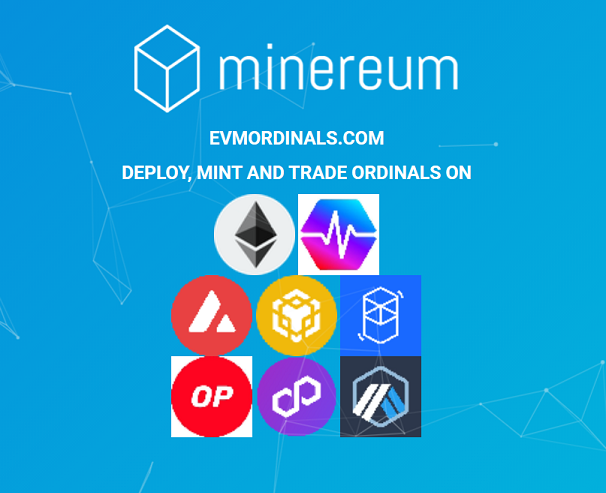 We just launched evmordinals.com!

Now you can Deploy, Mint and Trade your #Ordinals on #Ethereum #PusleChain $BSC #Arbitrum #Optimism $AVAX #Polygon and $FTM

Same mechanism as $BRC #BRC20s on #Bitcoin but on EVM Blockchains.

More details: bitcointalk.org/index.php?topi…