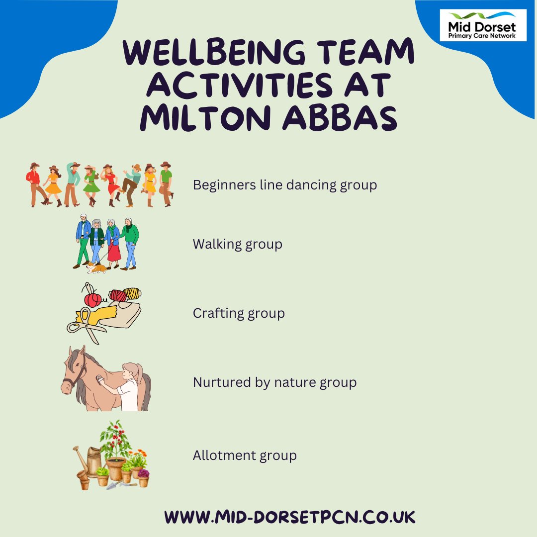 At Milton Abbas Surgery, our community Health Champions work with us to develop innovative ways to meet local health needs. They organize activities promoting physical and mental wellbeing. #HealthChampions #MiltonAbbasSurgery
Visit for more information:
masurgery.co.uk/wellbeing-team/