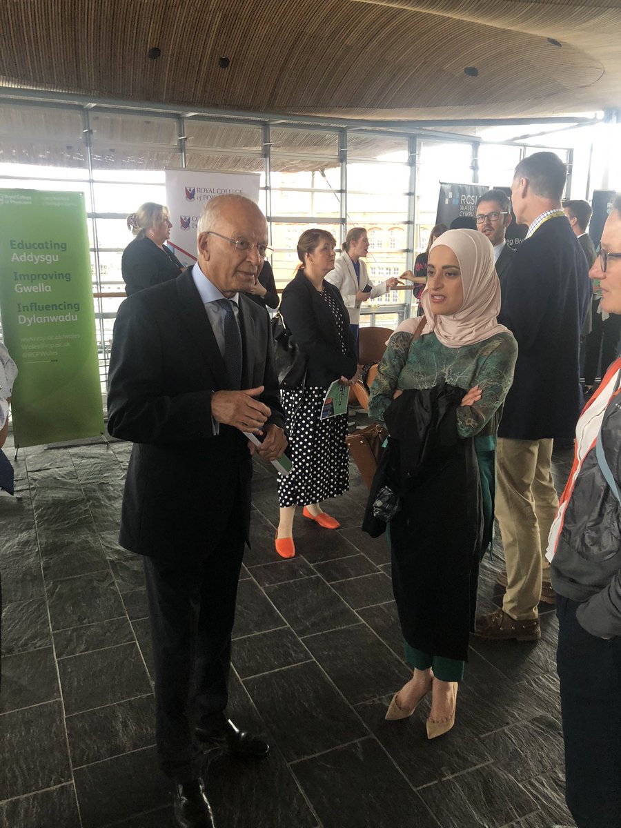 RCSnews's tweet photo. Today we celebrated #NHS75 with colleagues from across the Welsh healthcare sector at The people who care event at the Senedd.
 
Our Wales board member Asmaa Al-allak joined us, speaking with MSs, including Health Minister @Eluned_Morgan.
 
Thanks to our sponsors. https://t.co/rLqR4J8Pqp