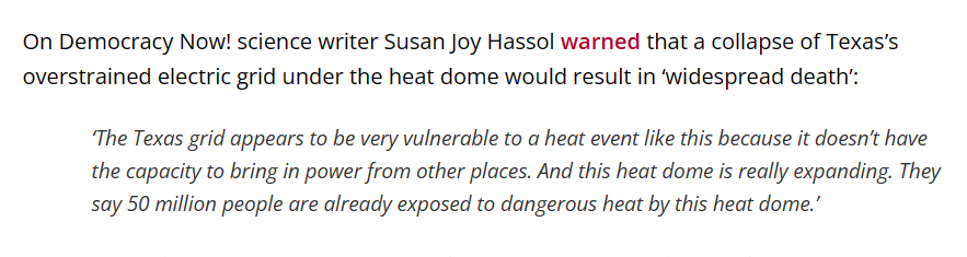 medialens's tweet image. Latest media alert: ‘I Hope To God I Am Wrong’ – Climate Change ‘Going Through The Roof’.

‘How many people would die if the heat dome spanned from Houston to Atlanta? Or Charleston, South Carolina to Boston? Or New Delhi to Ho Chi Minh City?
medialens.org/2023/i-hope-to…