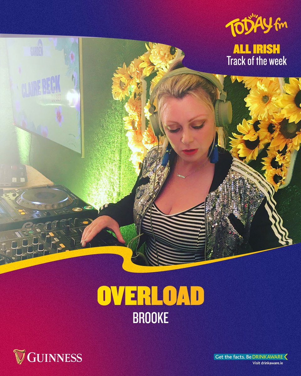 TodayFM's tweet photo. Overload by @Brooke_Scullion is the All Irish Track Of The Week with #Guinness #LiveandRising 🇮🇪

For all the best new Irish music first, tune in to All Irish on Today FM with @clairebeck1052 every Sunday at 8am! 📻💛

Get the facts. Be Drink Aware. Visit https://t.co/pxUx19SjoA https://t.co/vug6x2kqxj