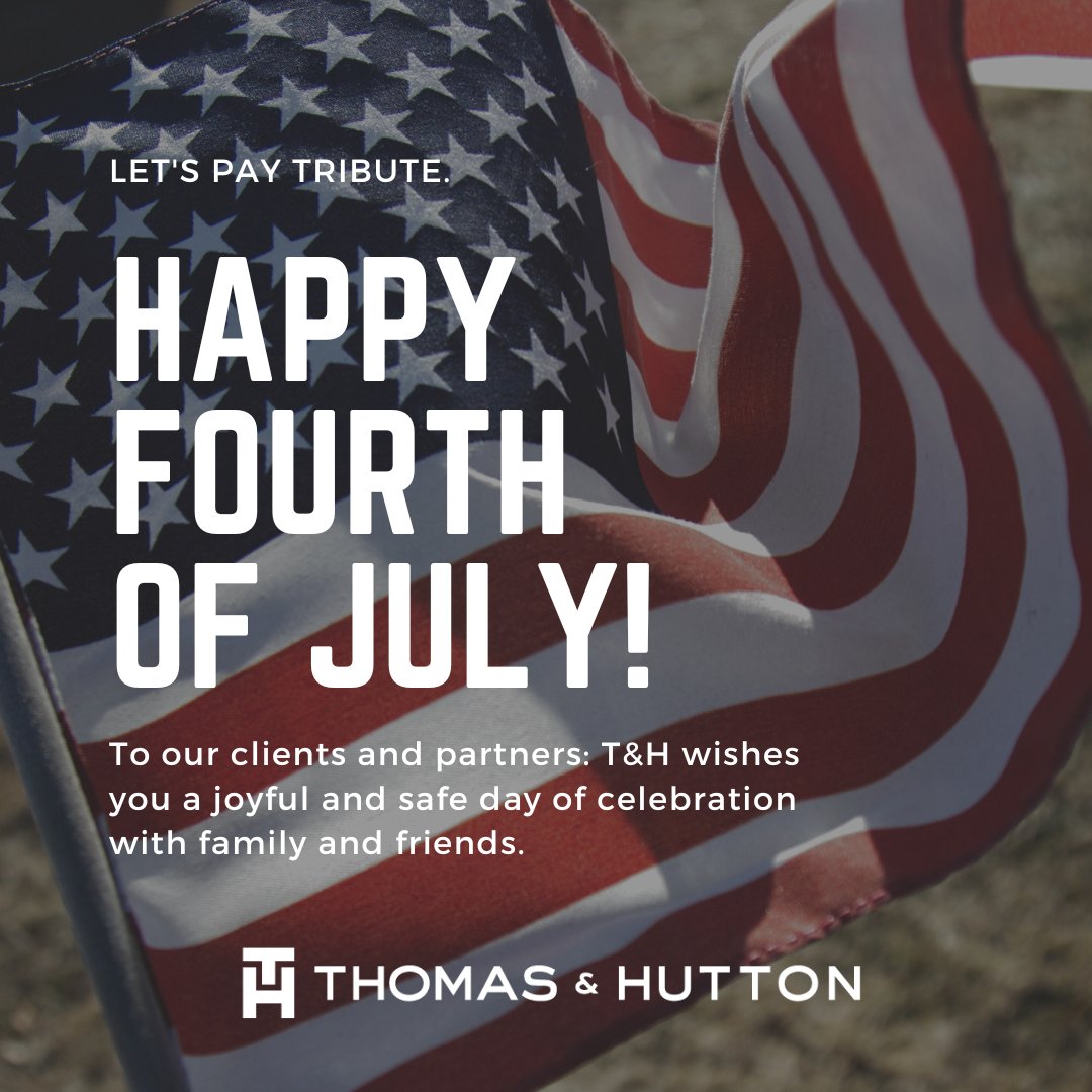 Independence Day greetings from T&amp;H! Wishing you a joyous 4th of July filled with festivities and reflection on our nation's resilience, progress, and the enduring spirit of freedom that continues to inspire generations 🎆❤️💙