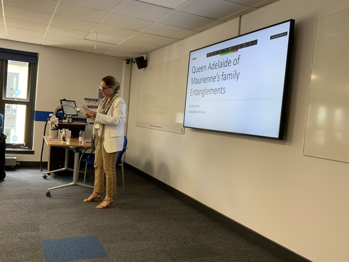 monarchyconf's tweet photo. After 2 fantastic papers on the royal women of Portugal & their diplomatic activities, we turn now to Myra Bom who is taking us to France for “Queen Adelaide of Maurienne's Family Entanglements” wife of Louis VI #s630 #IMC2023 to look at importance of family networks #queenship https://t.co/aq3blt3YXD