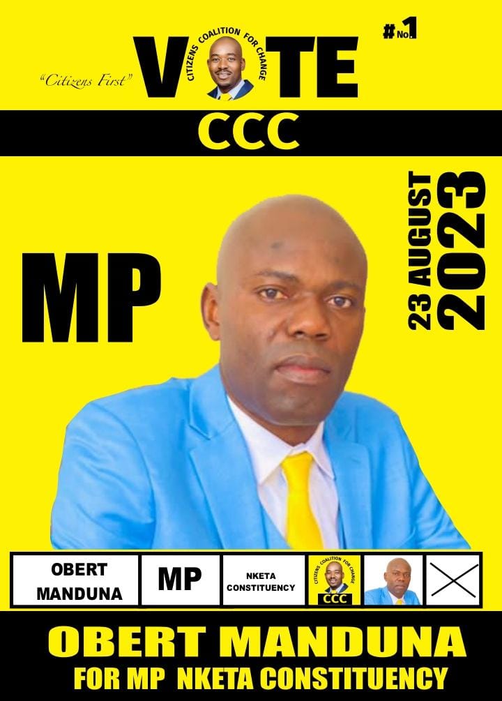 At Nketa Constituency we are voting for Obert Manduna,he is a CCC endorsed Member of Parliament (MP),he is always advocating for the exoneration of the underdogs.He is there to represent Nketa people in Parliament,l can confirm that Nketa residents are safe with him. Vote for him