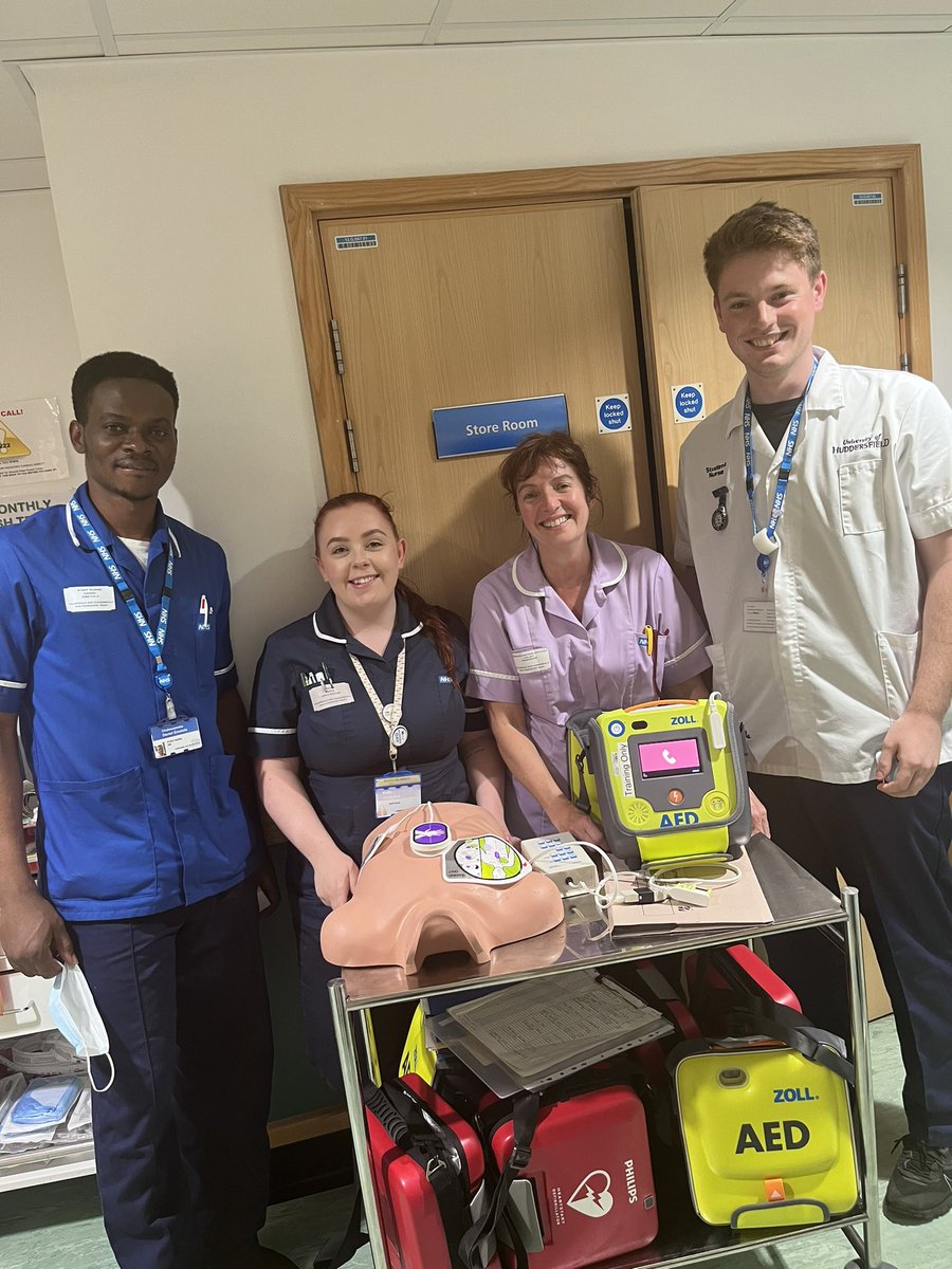 CHFT_Resus (@chftresus) on Twitter photo We have begun to roll out brand new AED’s across <a href="/CHFTNHS/">Calderdale and Huddersfield NHS Foundation Trust</a> here are some colleagues from Oncology at HRI after their training. Watch out for them arriving in your area and let us know what you think! We have begun to roll out brand new AED’s across <a href="/CHFTNHS/">Calderdale and Huddersfield NHS Foundation Trust</a> here are some colleagues from Oncology at HRI after their training. Watch out for them arriving in your area and let us know what you think!