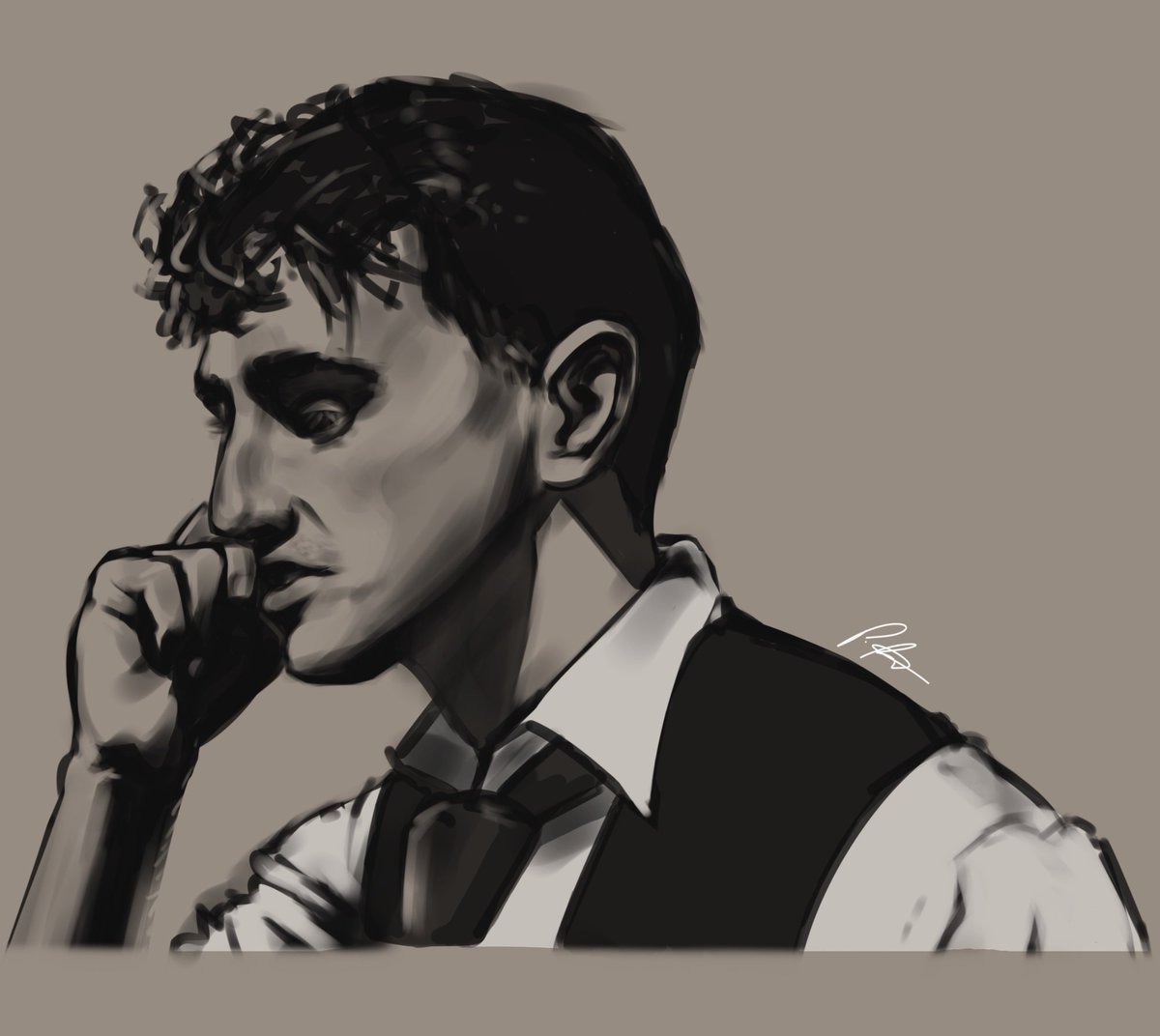 pluwl's tweet image. 'Hey, it's me again.' 

#NormalPeople #art #Connell #drawing #sketch #PaulMescal #artistsontwitter