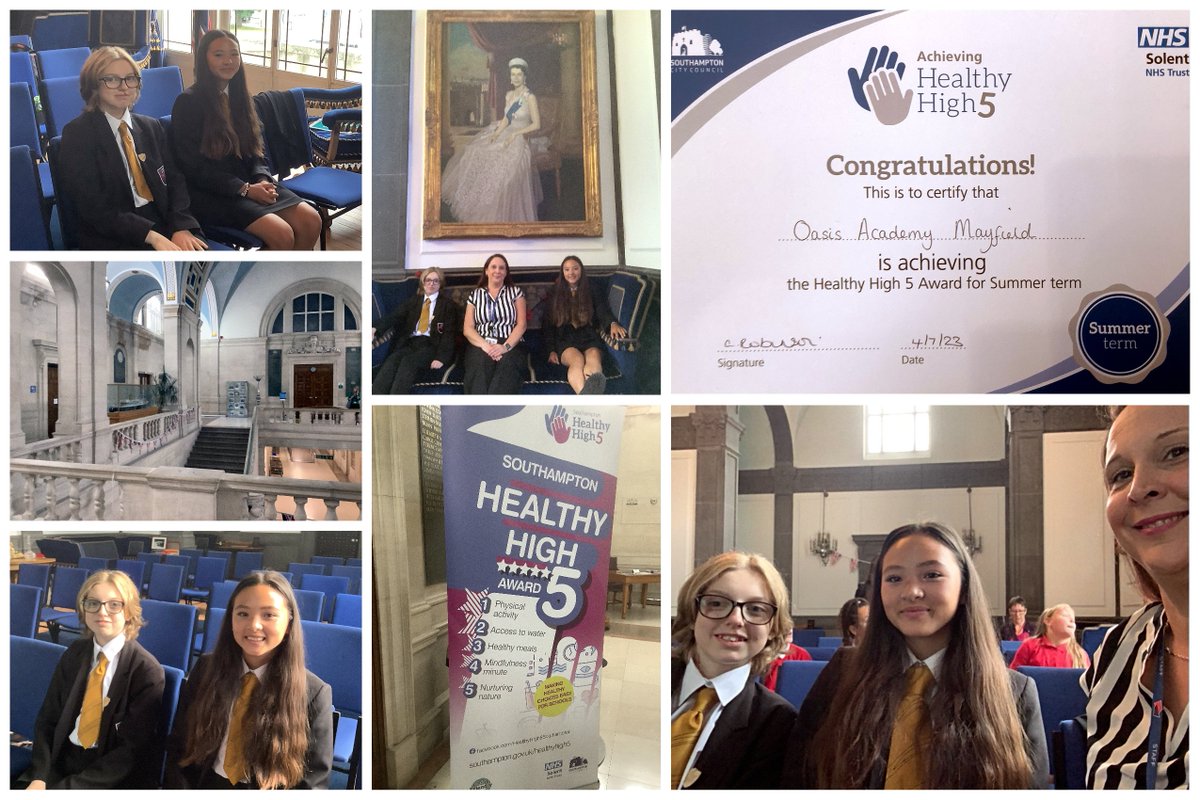 Mayfield has been awarded the Healthy High 5 Silver Award at a ceremony at The Mayor's Parlour. We are the first secondary school in the City to achieve this award. The award was launched in Southampton to help provide healthy and fun activities for children to improve wellbeing.