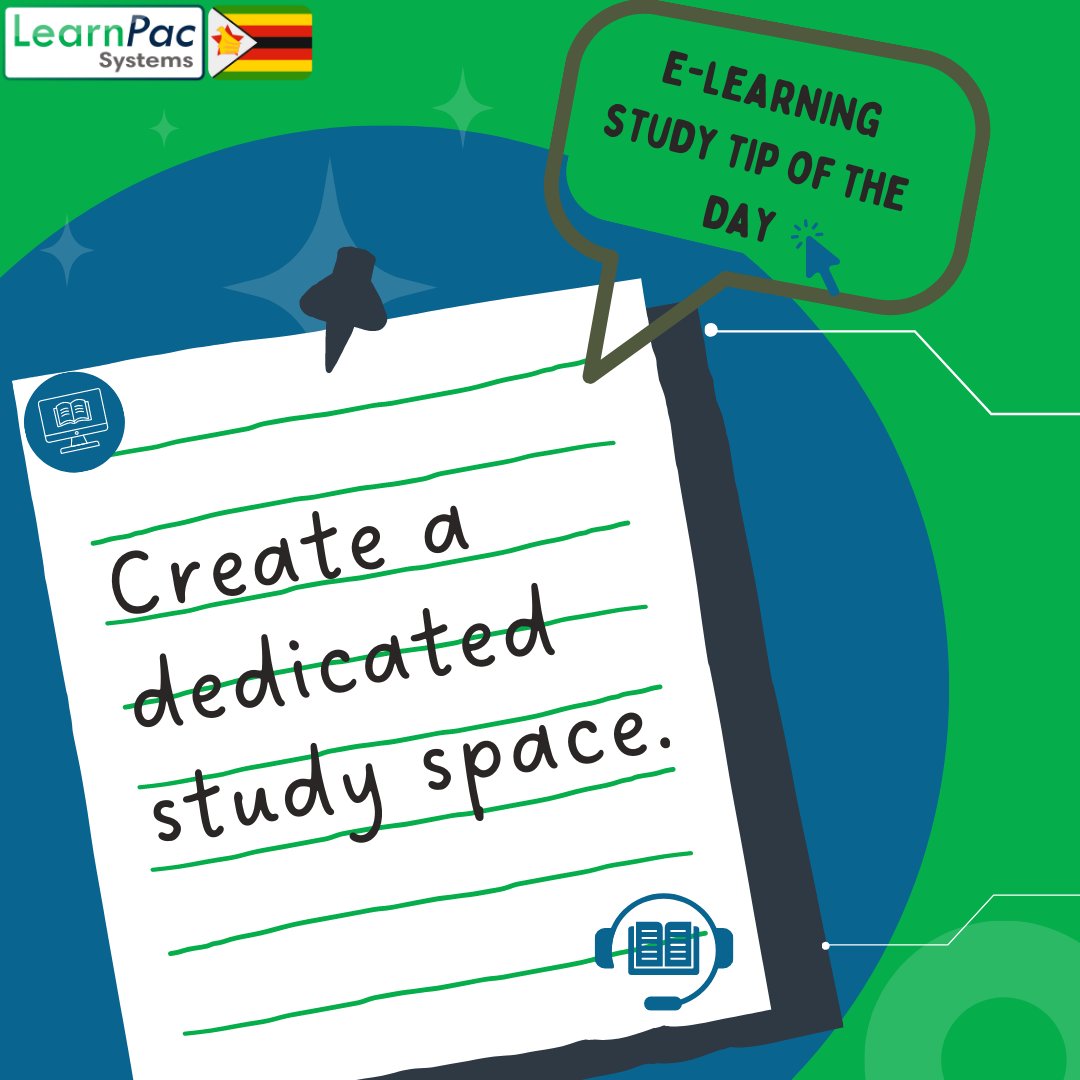 Maximise your eLearning success with a dedicated study space! Find a quiet corner, set up a comfortable study area, and eliminate distractions. Start your elearning journey here: hubs.ly/Q01WvbZd0 
#eLearning #StudyTips #Productivity #DedicatedStudySpace