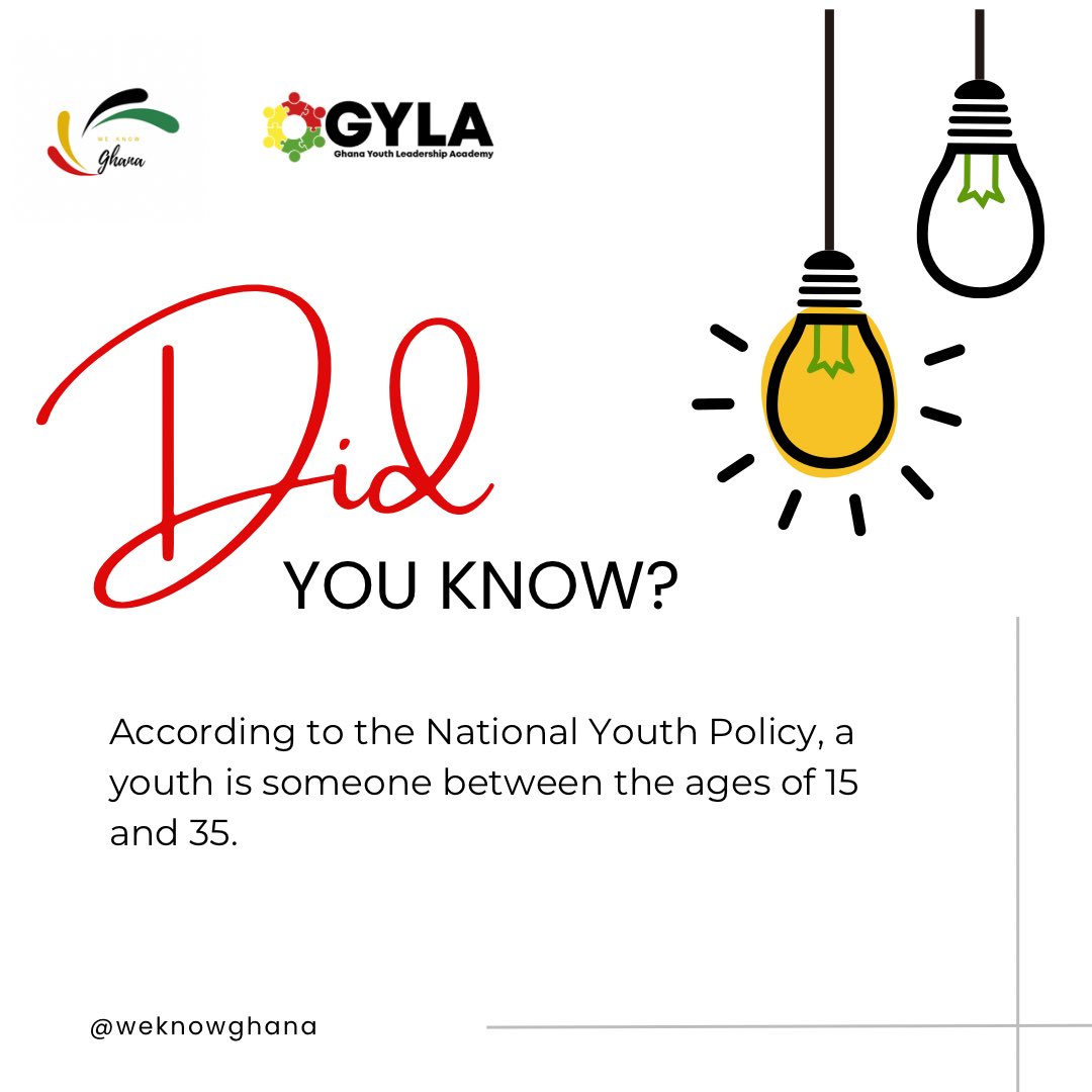 WeKnowGhana's tweet photo. Have you ever wondered who a young person is? 
What does the authority on young people, the Ghana National Youth Authority, have to say?
#weknowghana #ghana #youngpeople #ghanaian #ghanayouth #development https://t.co/AE8QpcCmEg