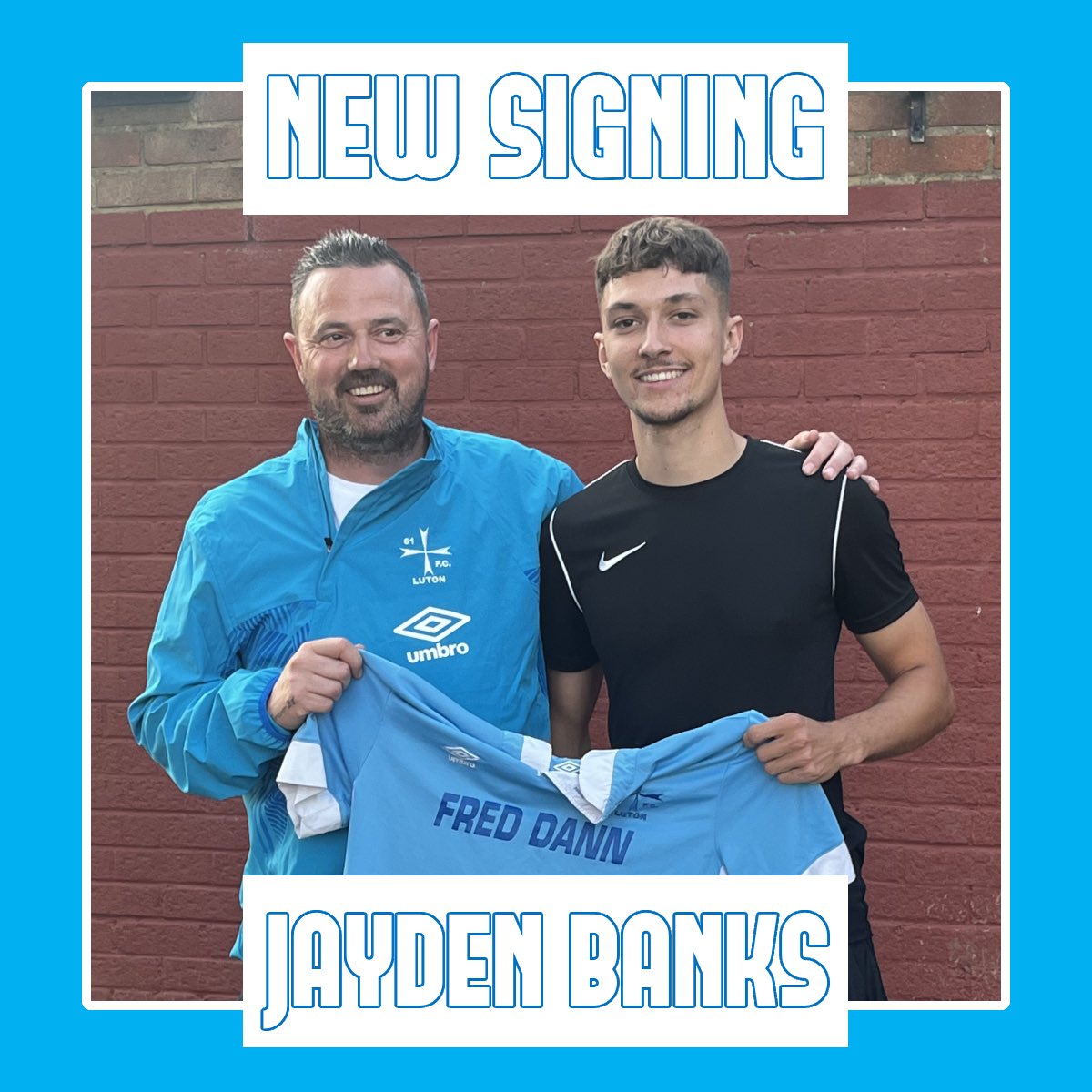 61FC's tweet photo. ✍️ Signing number 4 is Jayden Banks. The young forward is a talented player on the ball and will add quality in the final third, can’t wait to see him in action 

He might leave us for love island as he’s a bit of a looker too https://t.co/iltHI42gyD