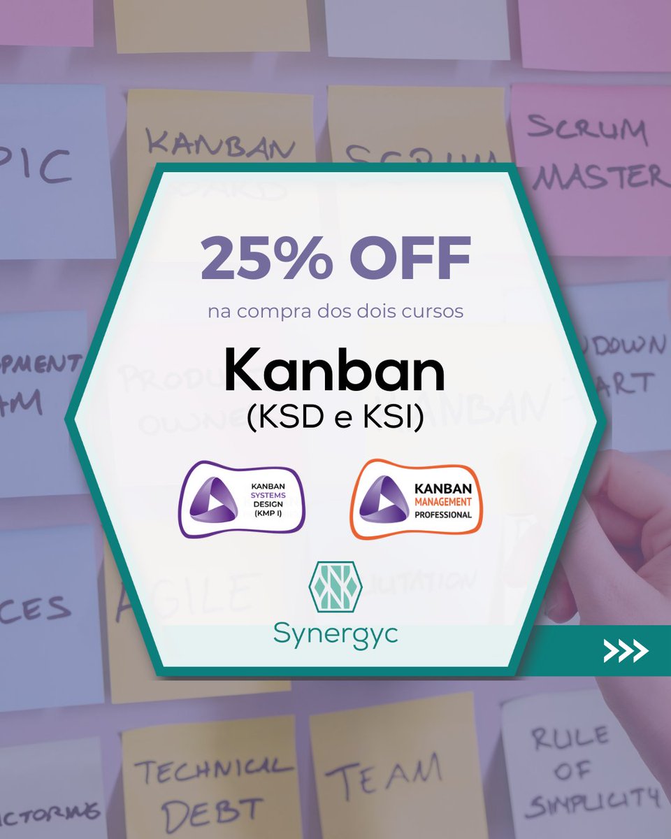 Synergyc_co's tweet photo. A próxima turma do treinamento Kanban System Design inicia no dia 10/07. Comprando o combo (KSD e KSI) você ganha 25% de desconto! Inscreva-se: https://t.co/8M1RGsdeO9
#synergyc #metodologiasageis #metodosageis #agile #kanban #fluxodetrabalho #ksd #ksi https://t.co/A8HgaVmVJd