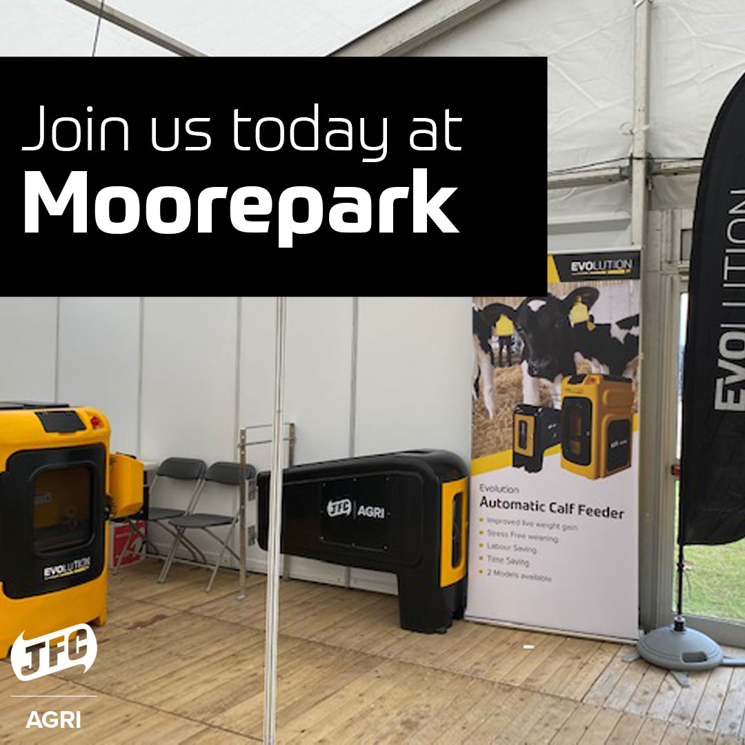 JFCAgri's tweet photo. Attending the Moorepark Dairy Open Day today? 🐮
Be sure to call in and discuss the JFC Evolution Automatic Calf Feeder range with the team 🐄
#JFCAgri #JFCEvolution #HealthyCalves #TeamDairy #AgTechIreland #MooreparkDairyOpenDay #Moorepark23 #AgTechIrlAvenue https://t.co/OlYtjBzqJK