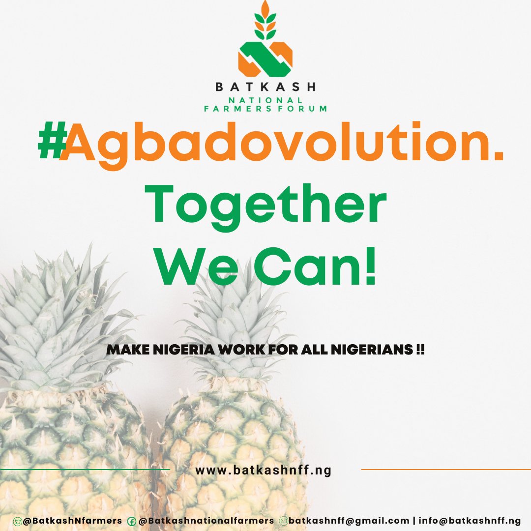 CRA_NGFarmForum's tweet photo. #Agbadovolution: The National Enterprise Model of the @BatKashNFarmers and Multipurpose Cooperative Society is premised upon the successful Model established by the @NGFarmersGroup Farms Limited.
#NigeriaFarmers
#ThinkNigeriaFirst
Read more at:
https://t.co/UDFQVAmRbj https://t.co/yFrRi2fo02