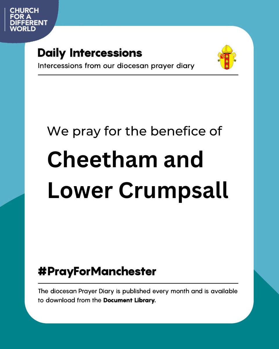 🙏

We pray for the benefice of Cheetham and Lower Crumpsall

#PrayForManchester