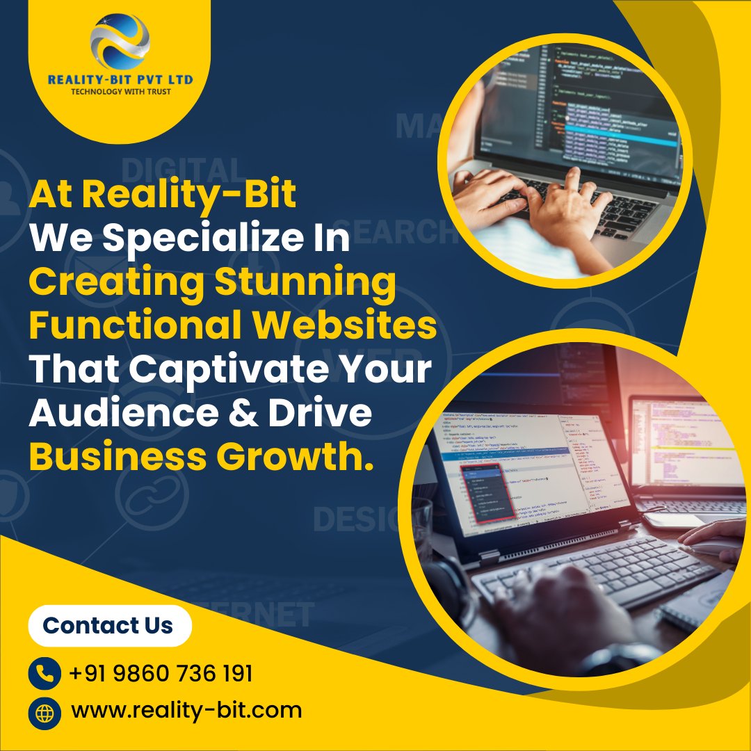 therealitybit's tweet image. At Reality-bit We specialize in creating stunning, functional websites that captivate your audience and drive business growth. 
.
#ecommercedevelopment #ecommercedevelopmentcompany